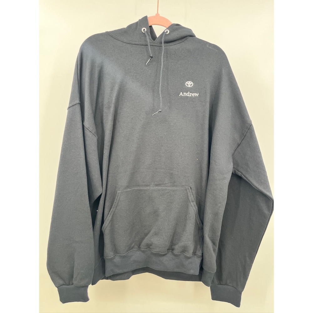 jerzees toyota hoodie black size mens 2XL (has name on logo)